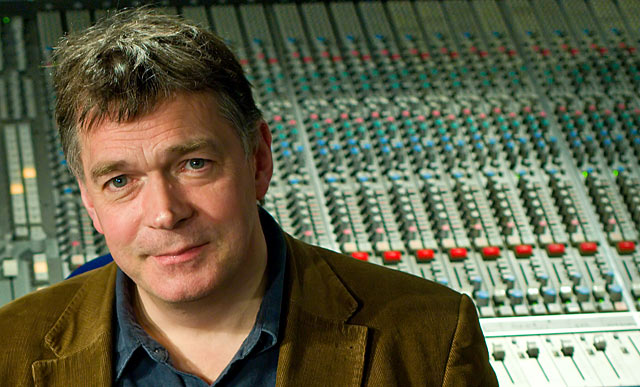 Record producer Calum Malcom in the recording studio