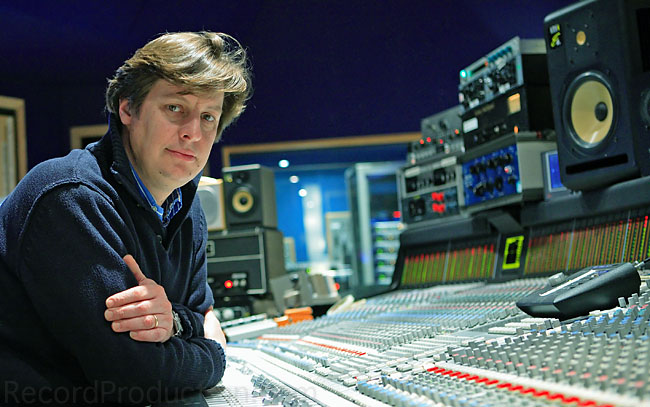 record producer cenzo townshend behind the ssl at olympic studios