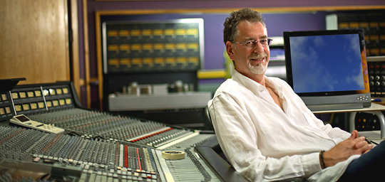 Record producer Mick Glossop at Townhouse Studios London