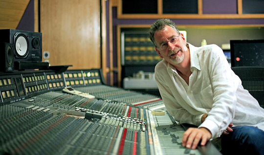 mick glossop in the recording studios