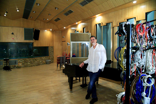 Record producer Mick Glossop at Townhouse Studios London
