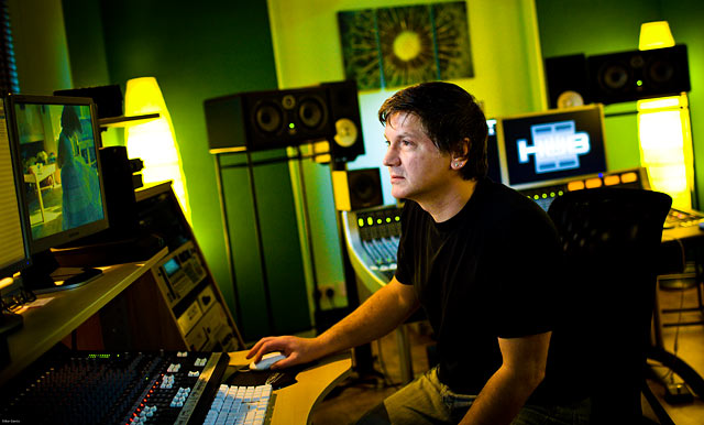 grammy wining music producer simon gogerly at his new ssl recording studio in uk