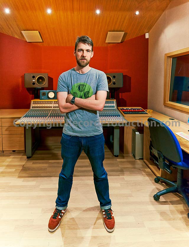 The control room of Old Library Recording Studios