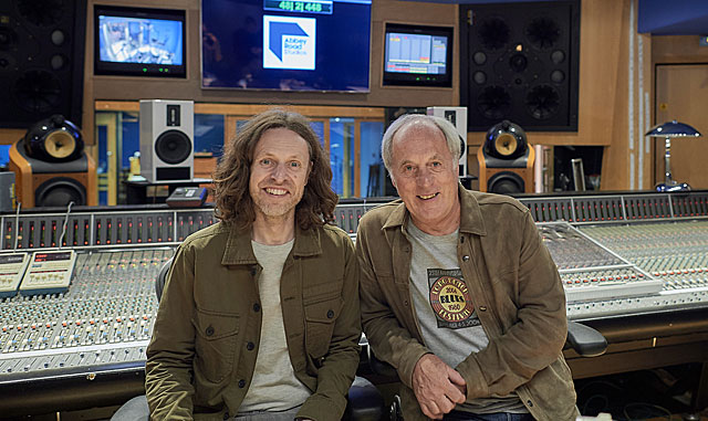 John Leckie with George Shilling at Abbey Road Studio 3