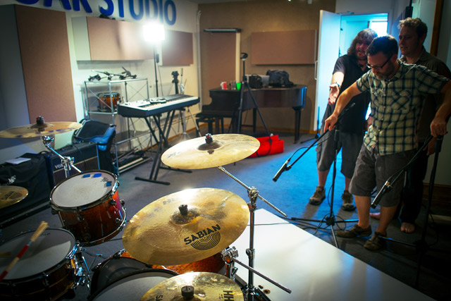 deciding where to put the shure sm57's on the floor