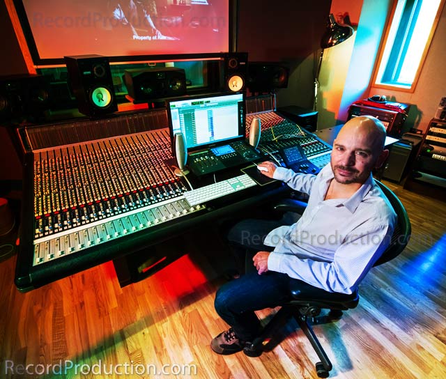 Record producer Goetz Botzenhardt in the studio