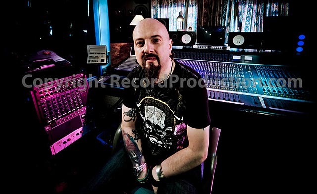 record producer simon efemey in recording studio