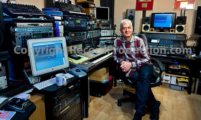 record producer steve levine at his home recording studio london uk