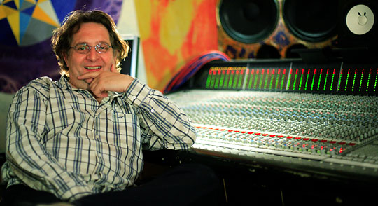 Richard Boote, owner of Strongroom Studios in Studio 3 SSL room